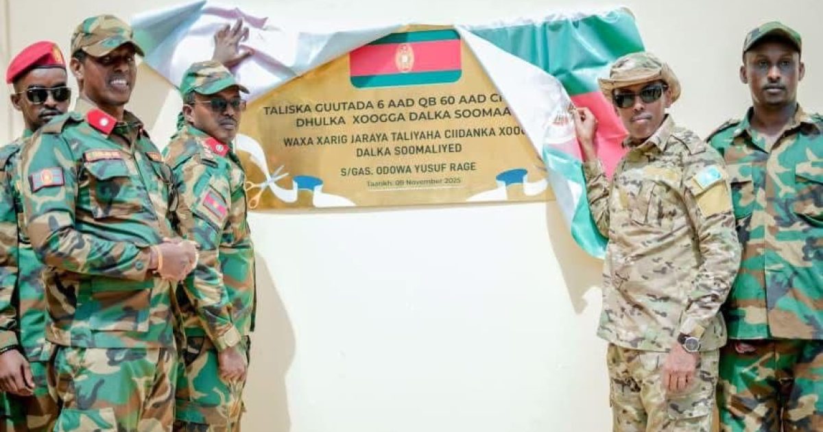 Taliyaha Ciidanka Xoogga Dalka Oo Dhismaha Xarun Cusub Ka Xarig Jaray Baraawe