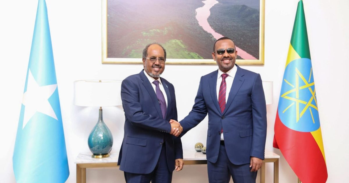 Madaxweyne Xasan Sheekh oo kulan la qaatay Ra’iisul Wasaare Abiy Axmed