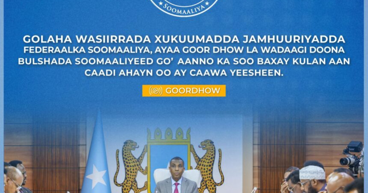 Golaha Wasiirrada XFS oo mowqif cad ka qaatay tallaabada gardarrada ah ee Israa’iil kusoo qaaday madax-bannaanida Soomaaliya