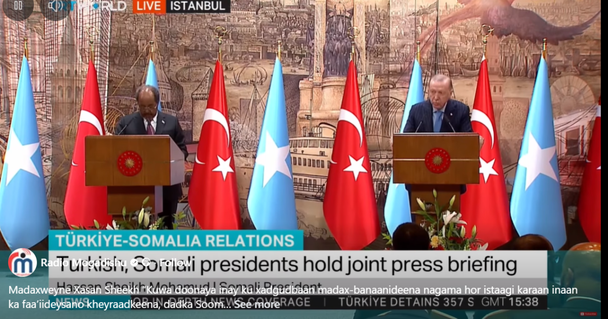 Somali President briefing on mutual relationship between Somalia and Turkey