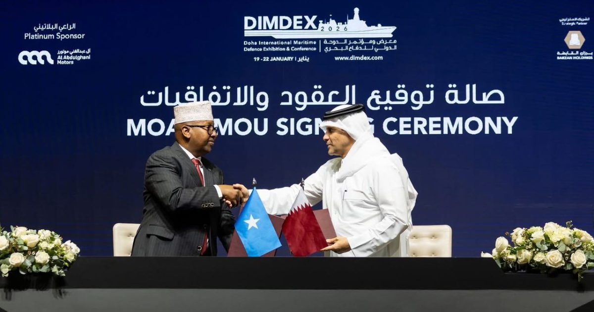 Soomaaliya iyo Qatar oo kala saxiixday heshiis dhanka iskaashiga Difaaca ah