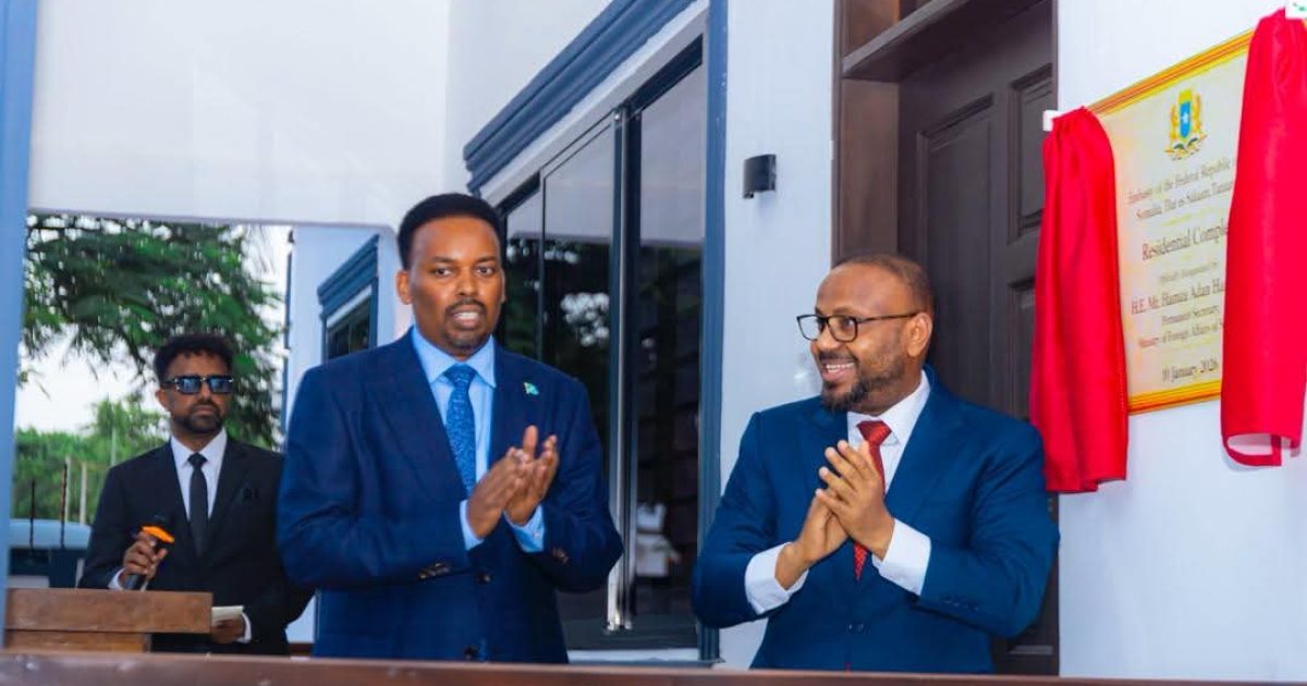 Dhismaha degaanka Safiirka  Soomaaliya ee Tanzania oo xarigga laga jaray