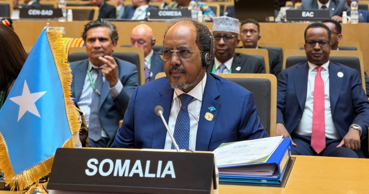 Madaxweyne Xasan Sheekh oo khudbad ka jeediyay Shir-madaxeedka Afrika