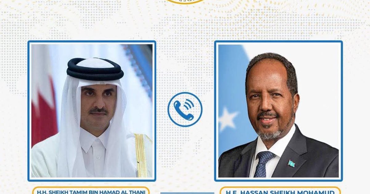 Madaxweyne Xasan Sheekh oo khadka taleefanka kula hadlay Amiirka Qatar