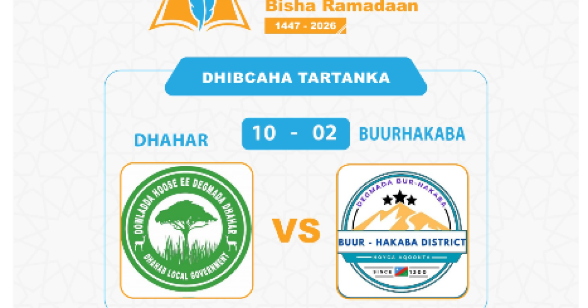 Degmada Dhahar oo u gudubtay wareegga 2-aad ee tartanka bisha Ramadaan