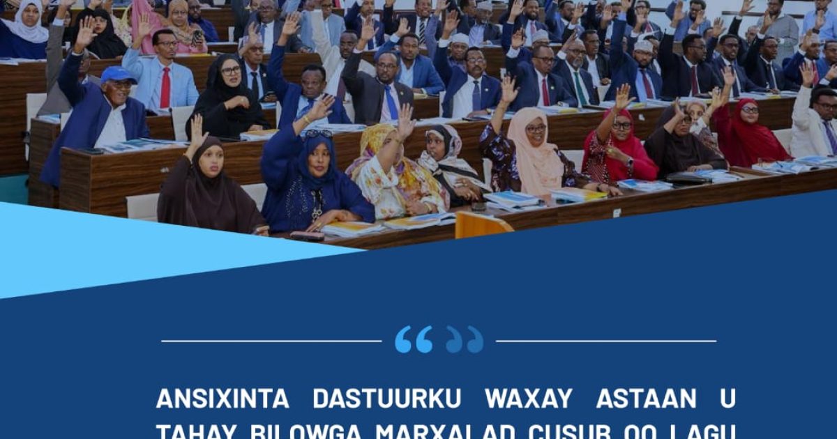 Wasaaradda Hawlaha Guud ee XFS oo soo dhaweysay ansixinta Dastuurka JFS