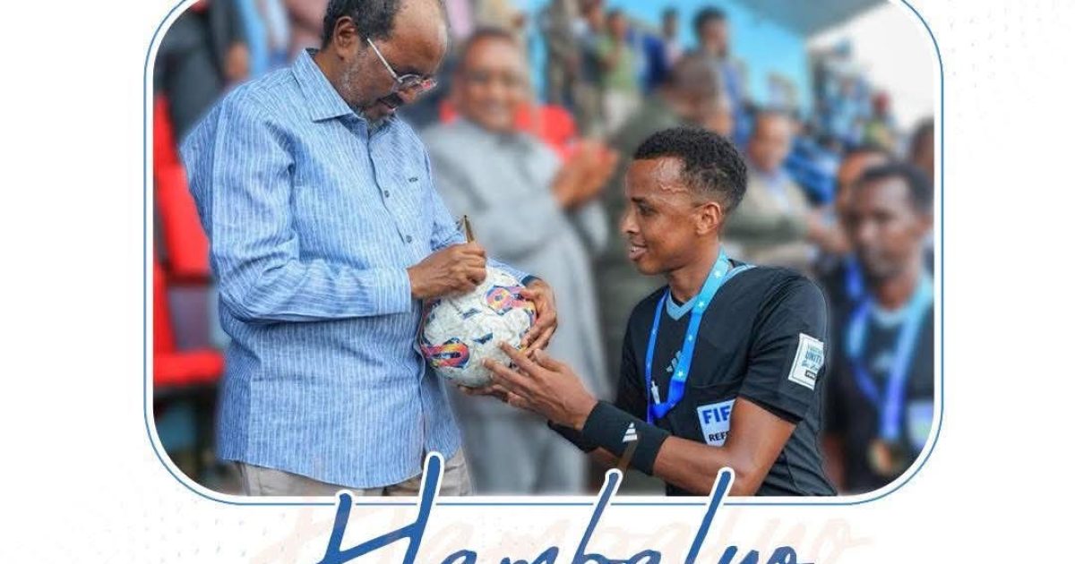 Madaxweynaha JFS oo u hambalyeeyay Garsoore Cumar Cartan oo ka mid noqday garsoorayaasha koobka Adduunka