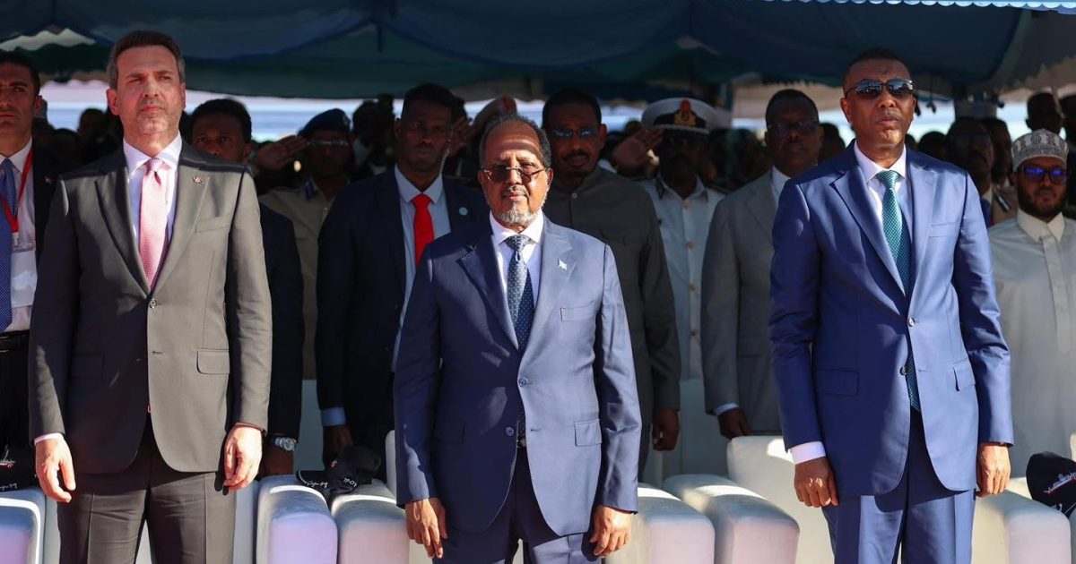 Madaxweyne Xasan Sheekh oo ka qayb galay munaasabadda soo dhaweynta markabka shidaal-qodista ee Soomaaliya