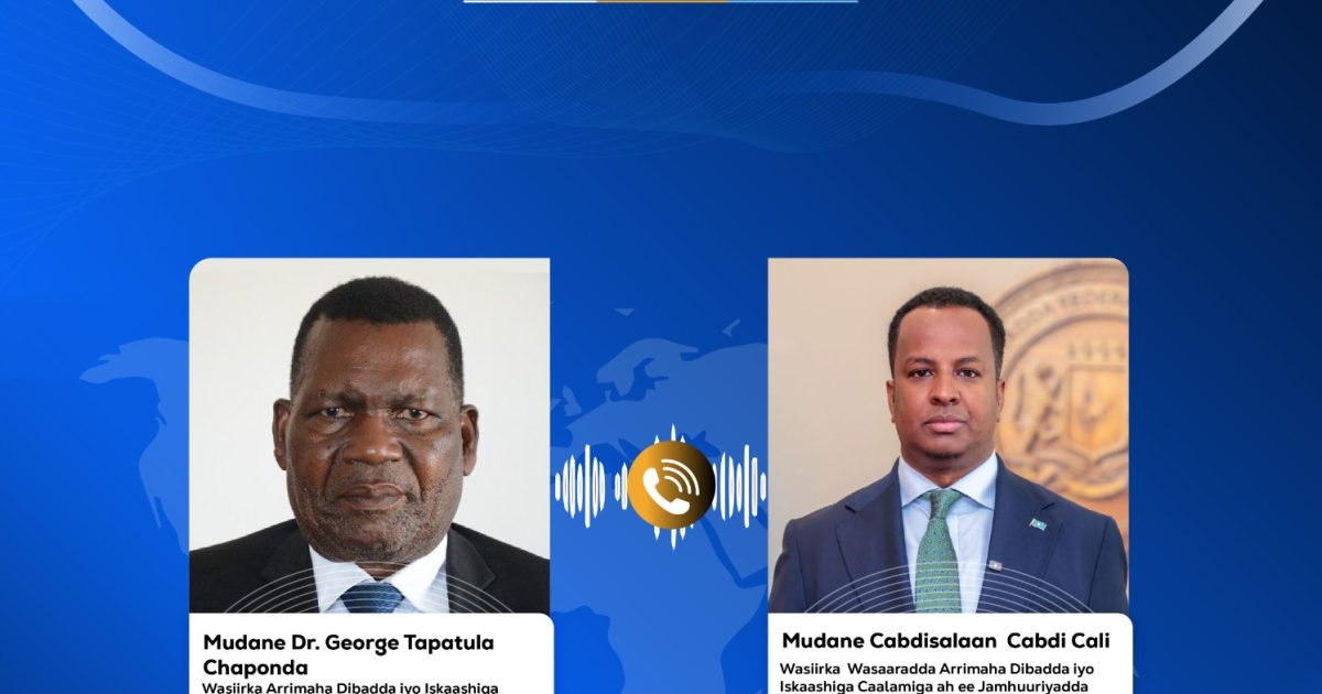 Wasiirrada Arrimaha Dibadda Soomaaliya oo dhiggiisa dalka Malawi oo ka wada hadlay xoojinta xiriirka labada dal