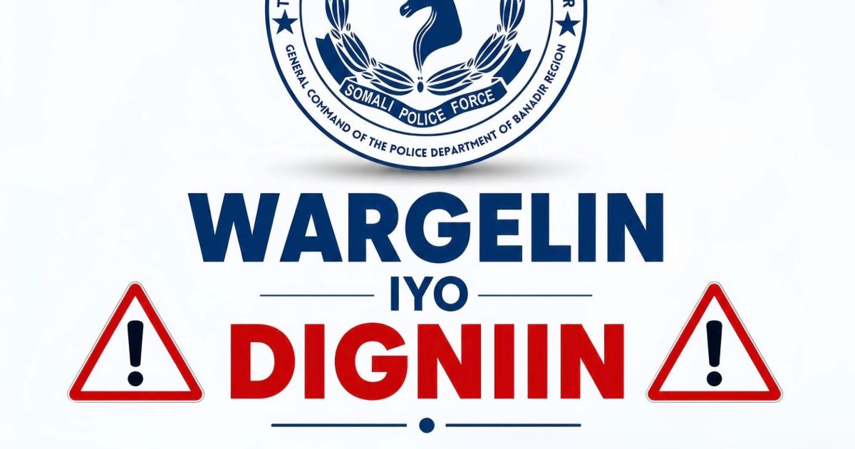 Taliska Booliska Soomaaliyeed oo wargelin iyo digniino amni soo saaray