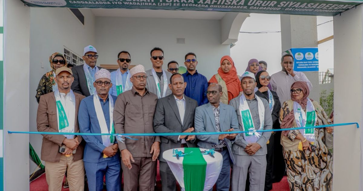 Ururka Siyaasadeedka JSP oo xaruntiisa dhexe ee Galmudug si rasmi ah looga daah-furay Dhuusamareeb