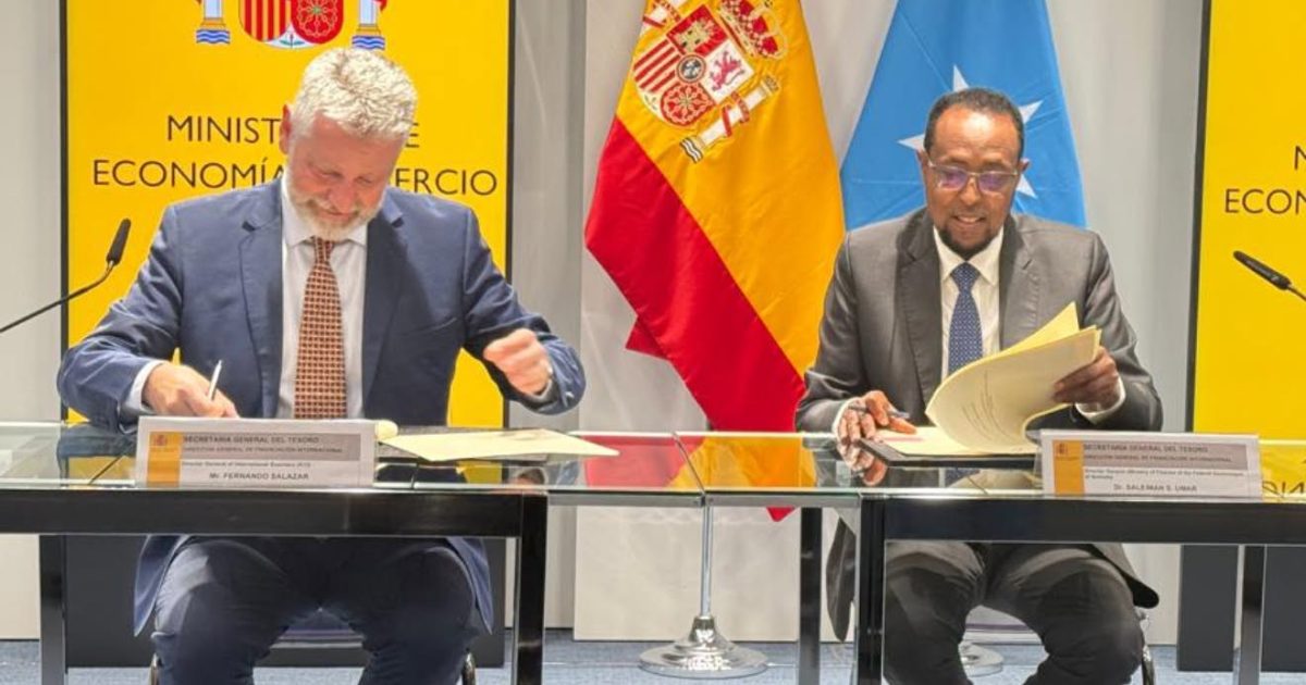Soomaaliya iyo Spain oo kala saxiixday heshiisyo ku saabsan deyn cafin