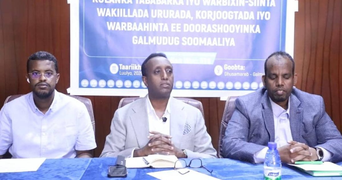 Guddiga Doorashooyinka oo tababar u furay wakiillada ururrada siyaasadeed ee Galmudug