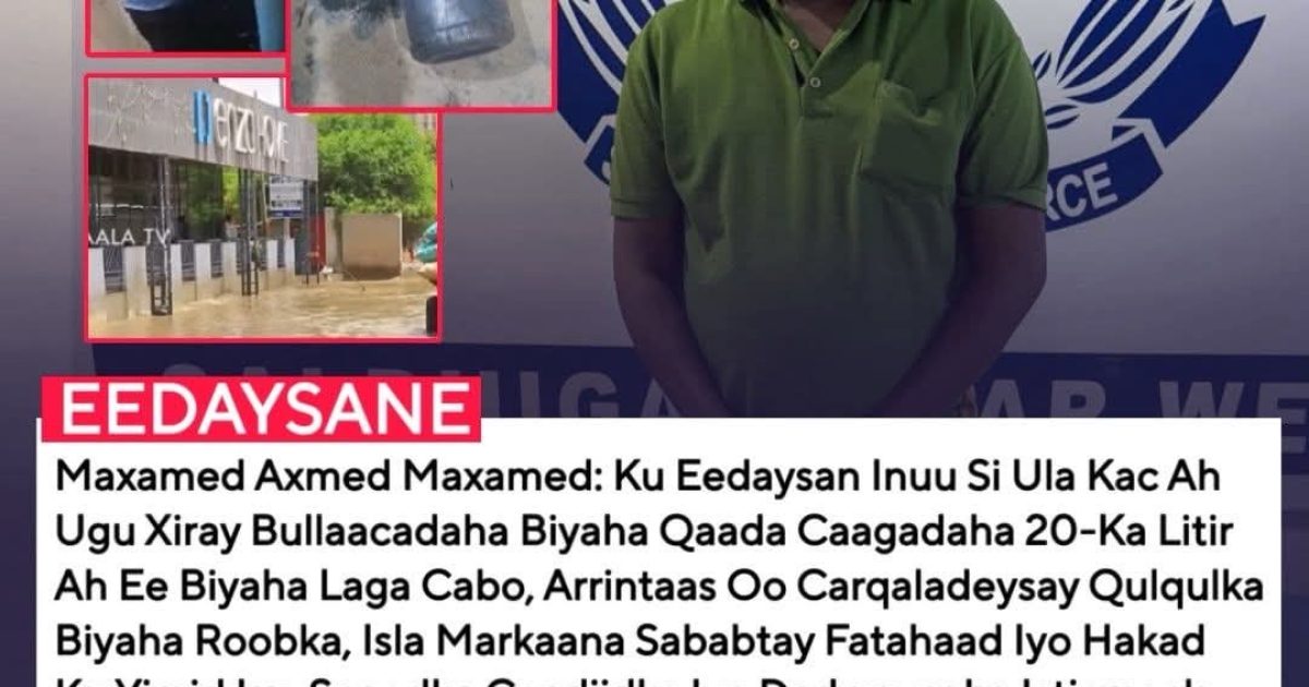 Ciidanka Booliska Caasimadda oo gacanta kusoo dhigay  shaqsi ku eedaysan fal dhagar ah