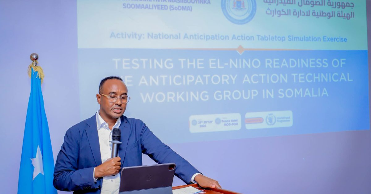 Guddoomiyaha SoDMA oo daah-furay shirka u diyaar-garowga Soomaaliya ee El Niño 2026