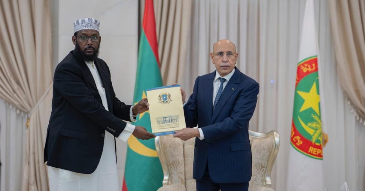 Madaxweynaha Mauritania oo Wasiir Mukhtaar Roobow ka guddoomay fariin uu ka sido Madaxweyne Xasan Sheekh